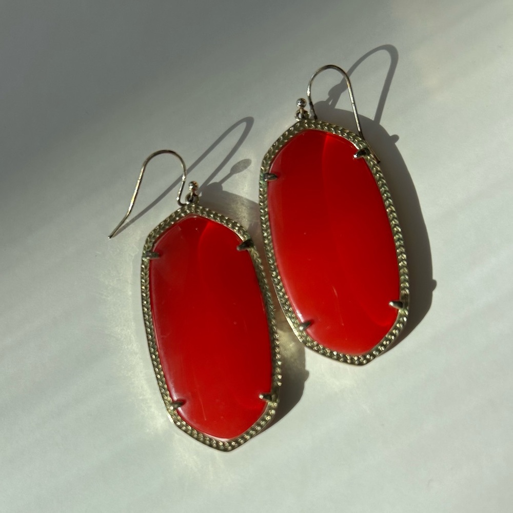 Kendra Scott Elegant Red Dangle Earrings